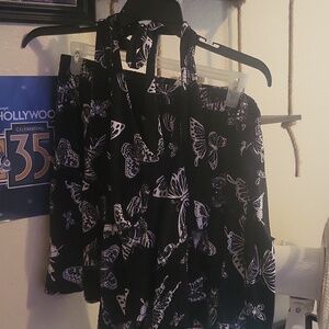 2 piece top and skirt